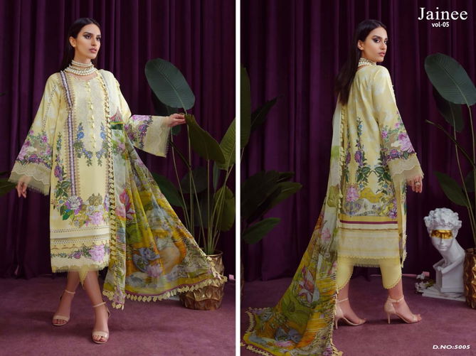 Agha Noor Jainee 5 Fancy Wear Luxury Lawn Karachi Cotton Printed Dress Collection